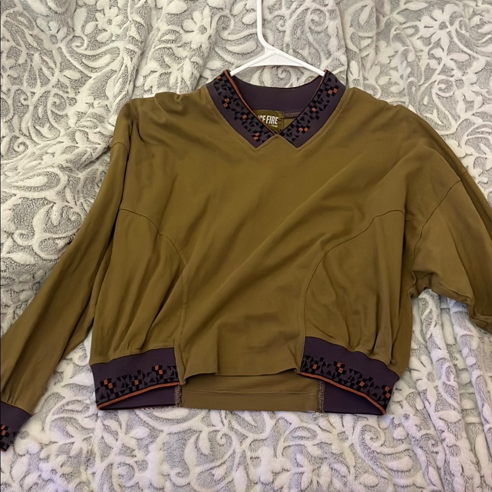 House of Fire Olive Green Blouse